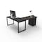 We'Re It Connect It L-Shaped Desk, 77 in D X 30 in H, 60 in W X Thermally Fused Laminate DI60304824L1BBF-BLK-ESP - alternate 2